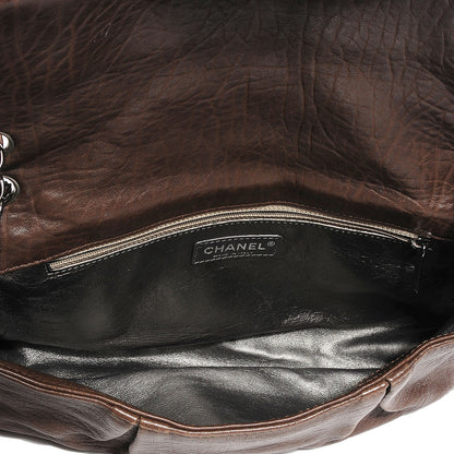Chanel Distressed Lambskin Quilted Flap Brown 7 of 8