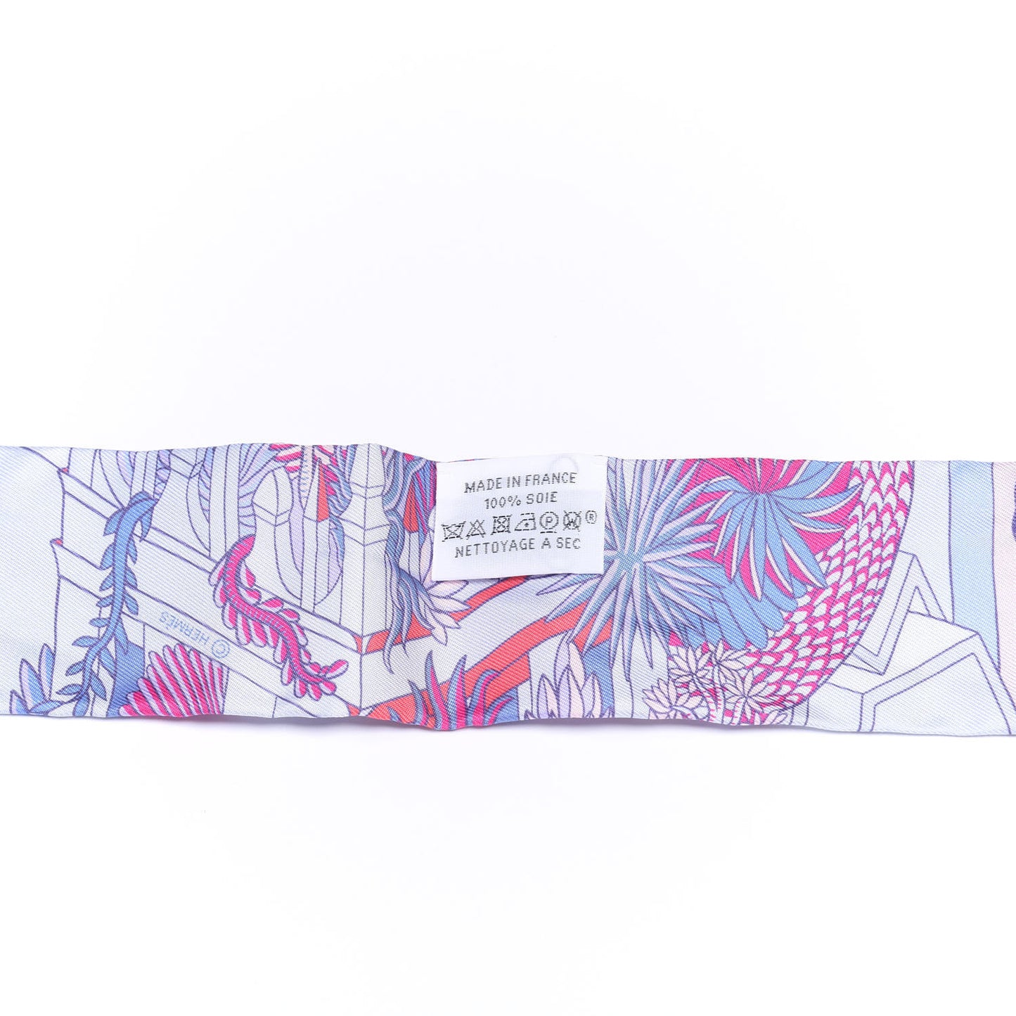 Silk Animapolis Plumetis Twilly Ciel Rose Vif Bleu