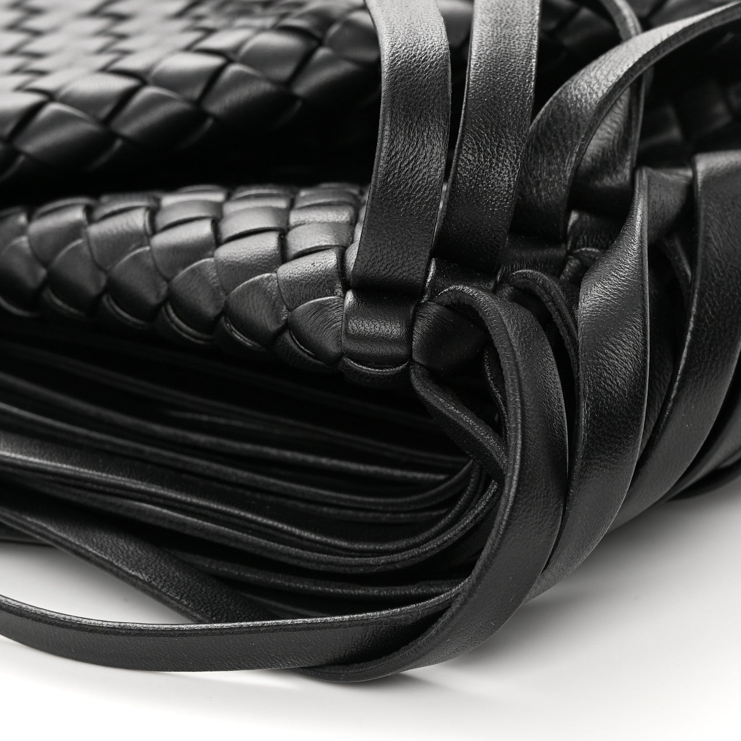 Bottega Veneta Nappa Intrecciato The Fringe Crisscross Bag Black 9 of 11
