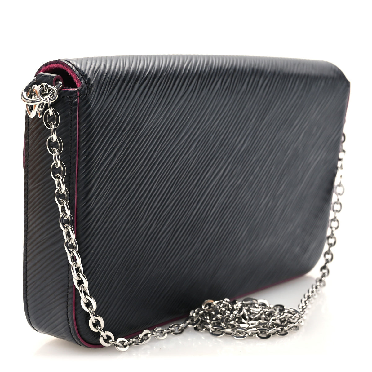 Louis Vuitton Epi Pochette Felicie Black Hot Pink 4 of 12