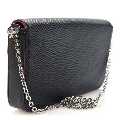 Louis Vuitton Epi Pochette Felicie Black Hot Pink 4 of 12