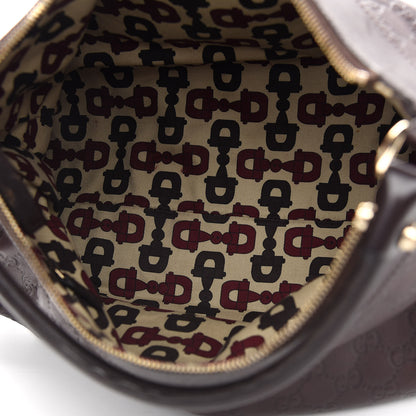 Gucci Guccissima Large D Gold Ring Hobo Chocolate Brown 5 of 15