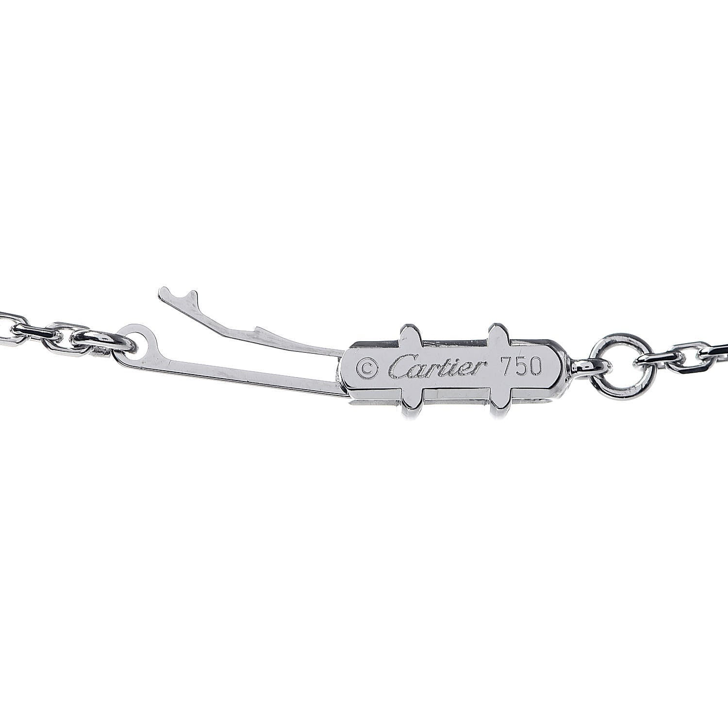 Cartier 18K White Gold Diamond Pearl Himalia Pendant Necklace 4 of 8