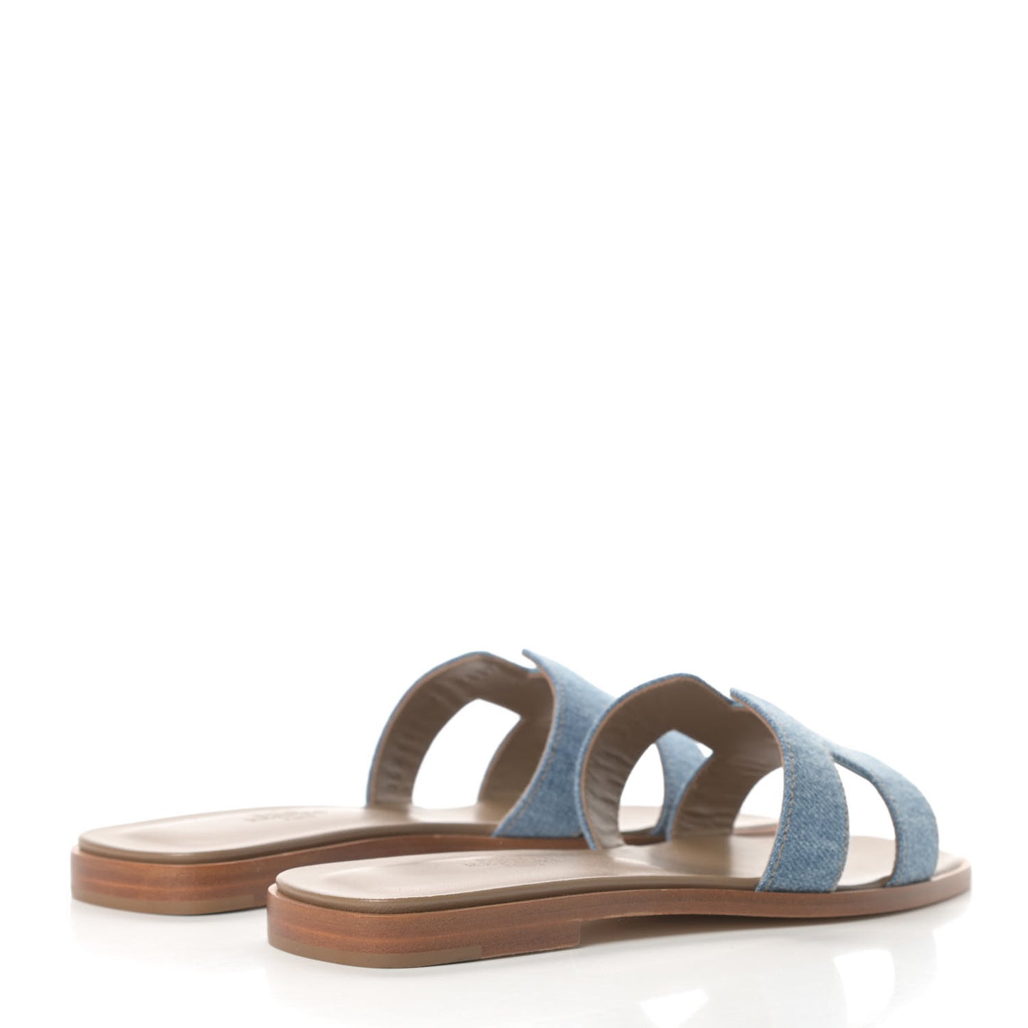 Denim Canvas Oran Sandals 36 Bleu Clair