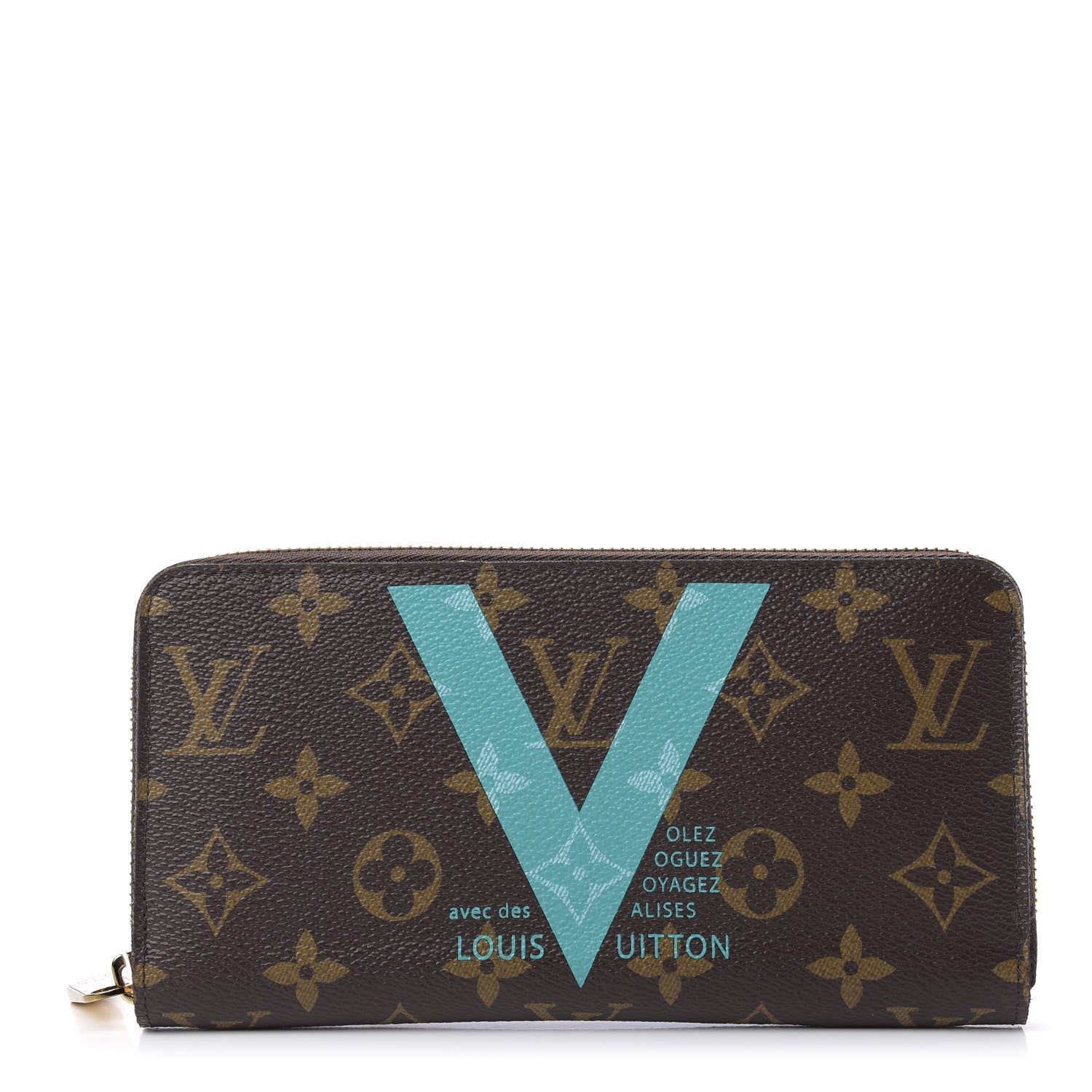 Louis Vuitton Monogram V Zippy Wallet Turquoise 1 of 8