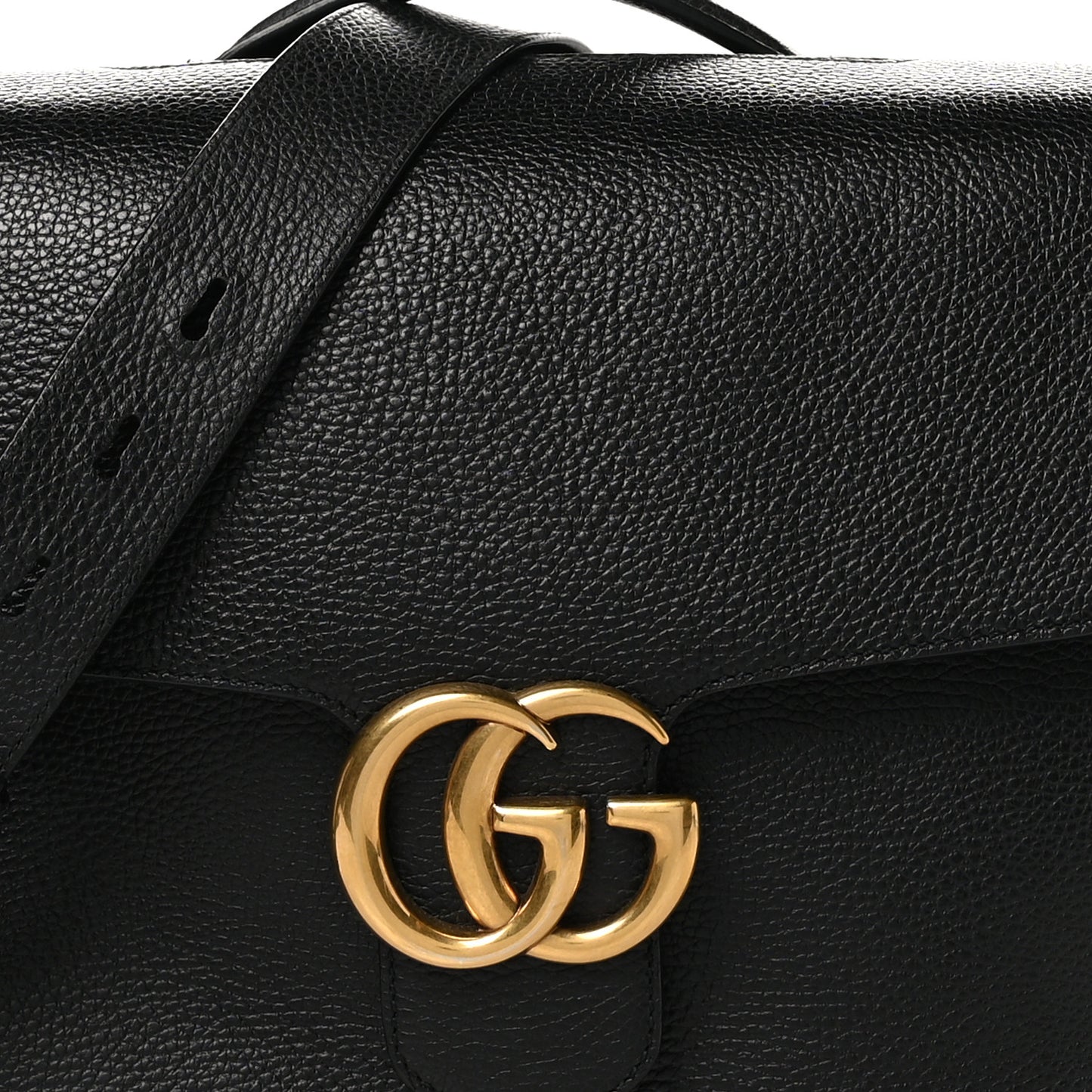 Dollar Calfskin GG Marmont Briefcase Black
