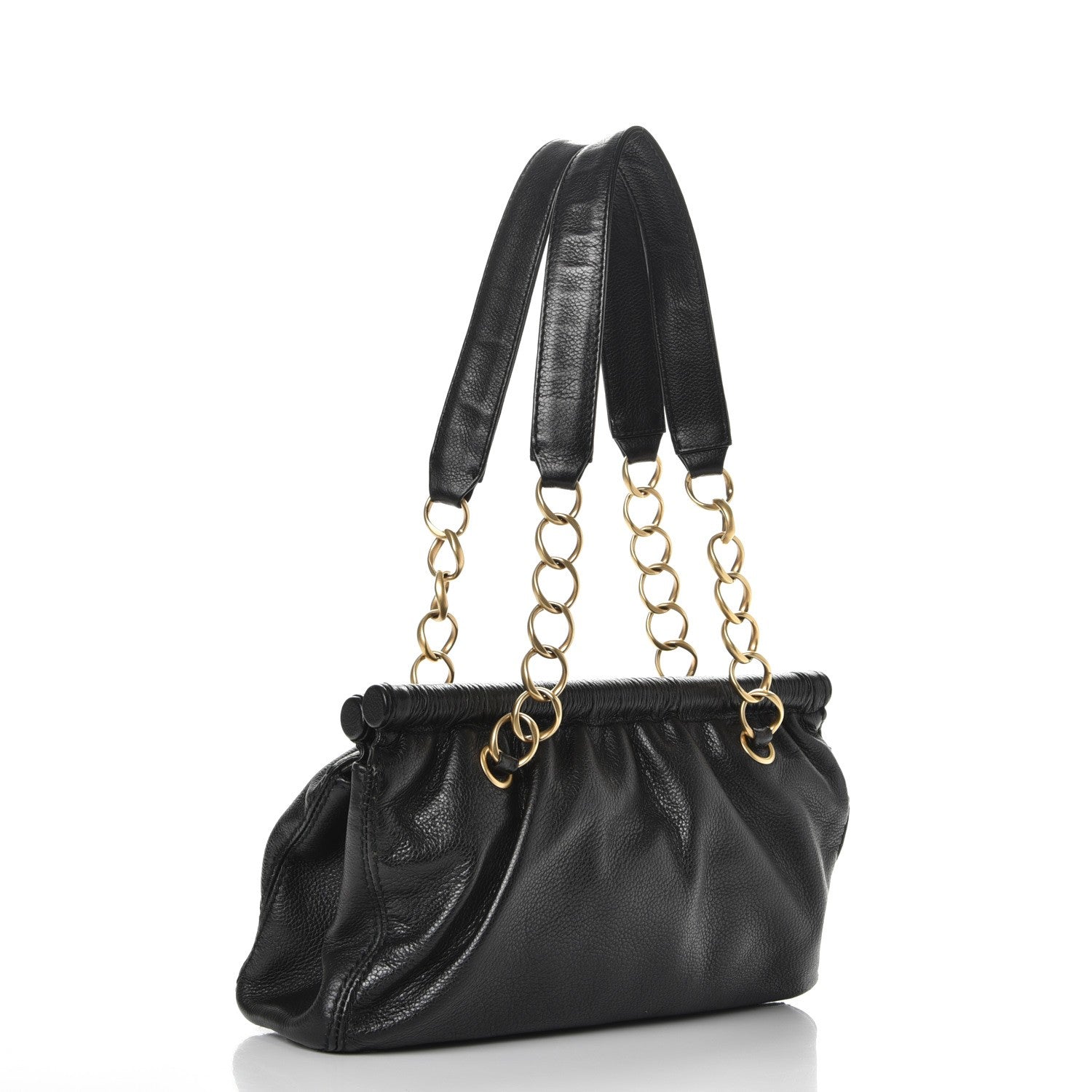 Chanel Grained Calfskin CC Framed Shoulder Bag Black 3 of 15