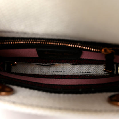 Christian Dior Canvas Florilegio Embroidered Mini Lady D-Lite White Multicolor 5 of 10