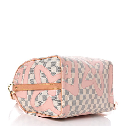 Louis Vuitton Damier Azur Tahitienne Speedy Bandouliere 30 Rose Ballerine 4 of 11