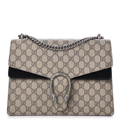 Gucci GG Supreme Monogram Medium Dionysus Shoulder Bag Black 1 of 9