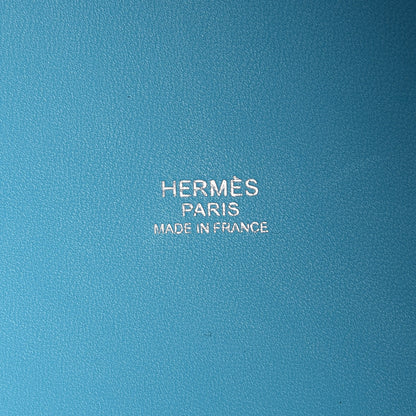 Hermes Veau Doblis Butler Picotin Lock 18 PM Turquoise Natural Sable 6 of 9