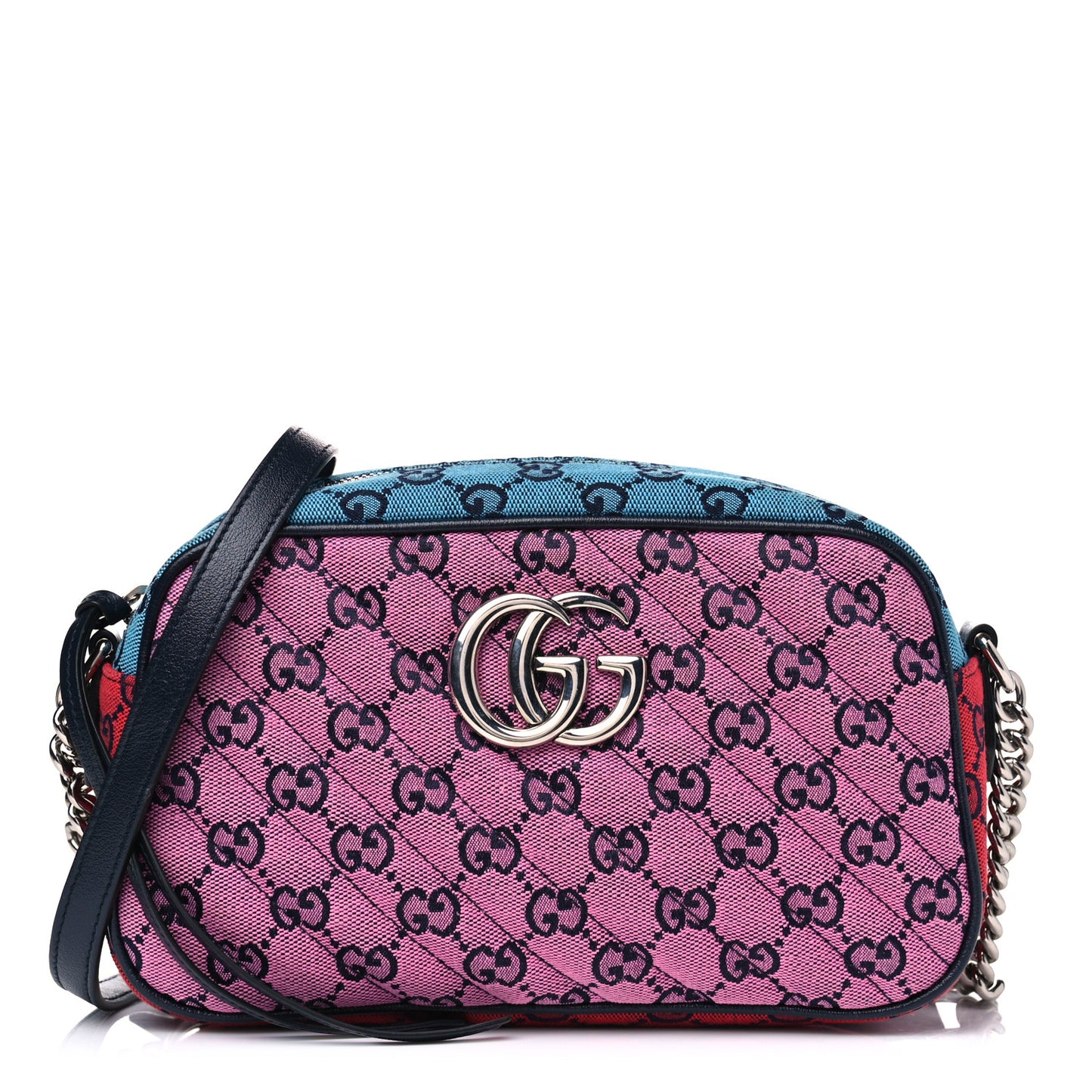 Monogram Multicolor Matelasse Diagonal Small GG Marmont Chain Shoulder Bag Pink Blue Green Red Light Blue