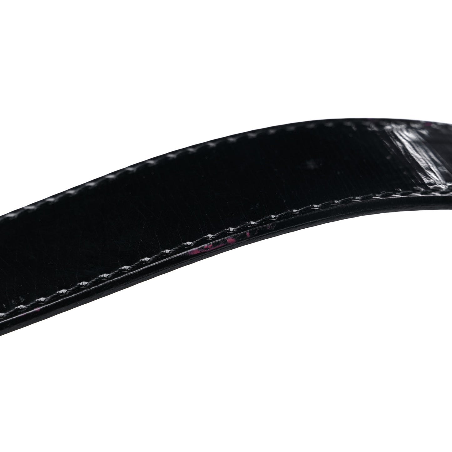 Calfskin Stingray Embossed Double Saddle Bag Black