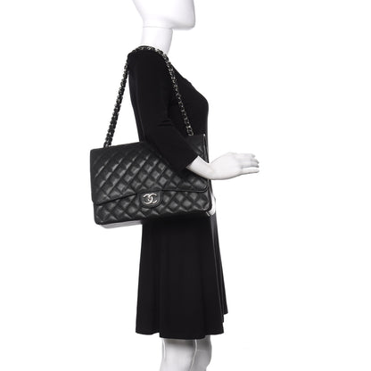 Chanel Caviar Quilted Maxi Double Flap Black 2 of 10