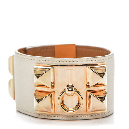 Hermes Swift Collier de Chien CDC Bracelet L Craie 1 of 6