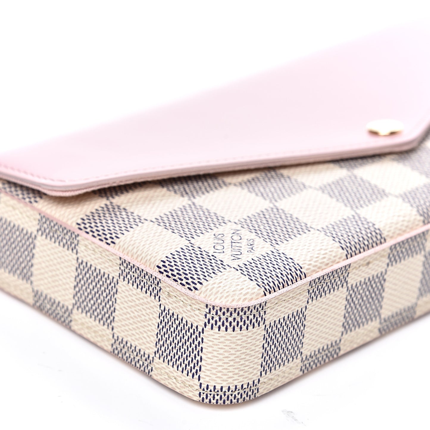 Damier Azur Calfskin Pochette Felicie Eau de Rose
