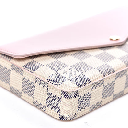 Louis Vuitton Damier Azur Calfskin Pochette Felicie Eau de Rose 11 of 12