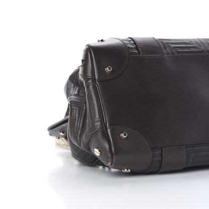 Versace Lambskin Couture Snap Out Of It Bag Brown Gold 10 of 18