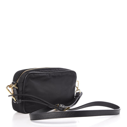 Prada Tessuto Nylon Saffiano Small Crossbody Bag Black 3 of 10