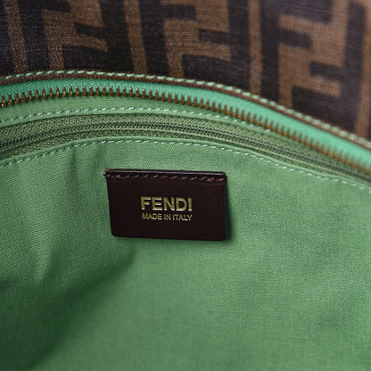 Fendi Zucca Spalmati Perforated Medium Roll Tote Tobacco Verde Pisel 5 of 9