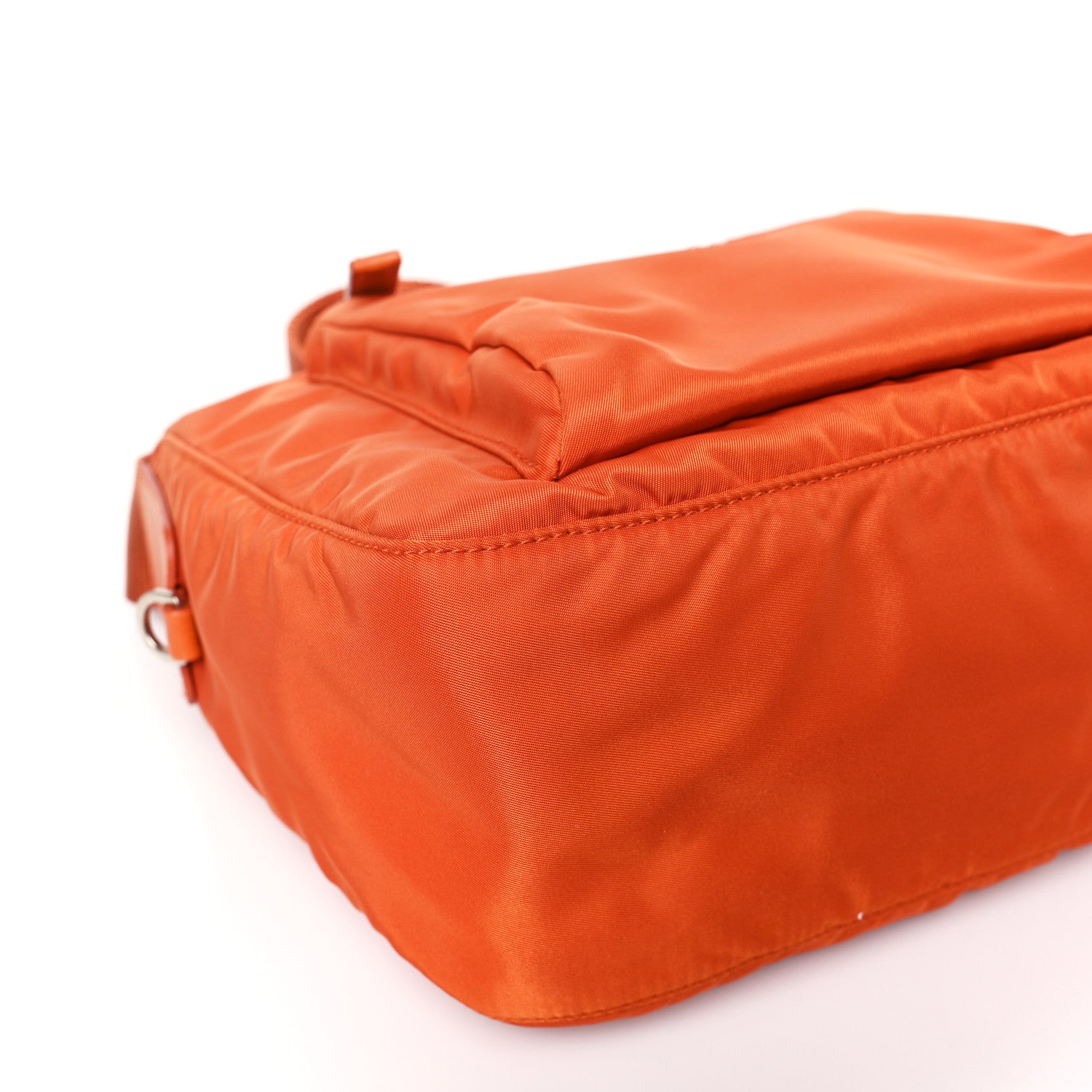 Prada Tessuto Nylon Saffiano Messenger Bag Papaya 8 of 9