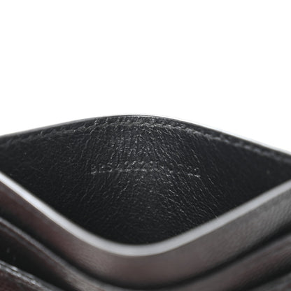 Saint Laurent Grain De Poudre Matelasse Chevron Monogram Credit Card Case Black 7 of 11