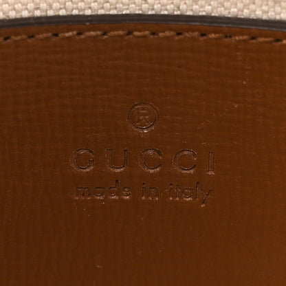 Gucci GG Supreme Monogram Web Mini Horsebit 1955 Shoulder Bag Beige Brown Sugar 6 of 10