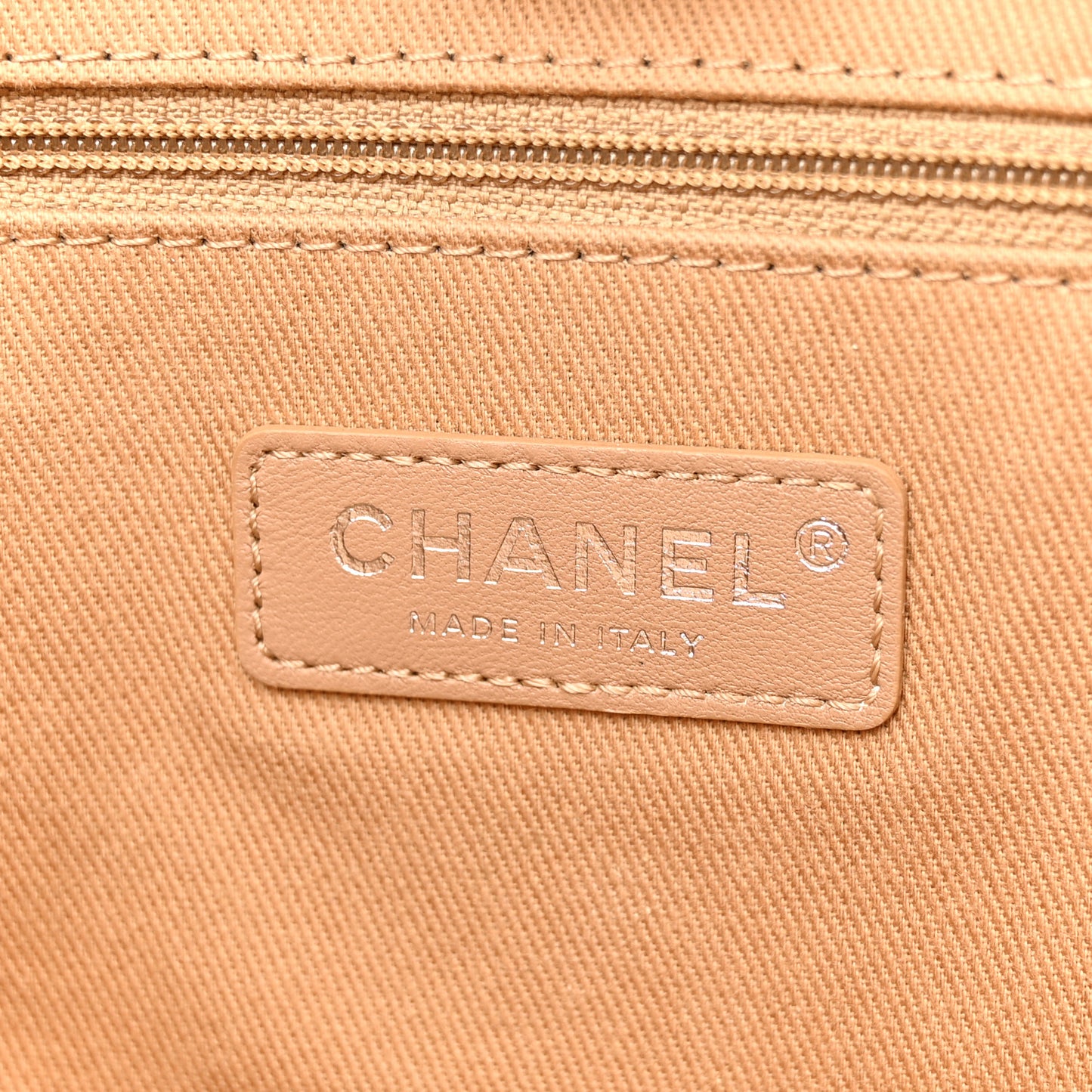 Canvas Sequin Small Deauville Tote Ecru