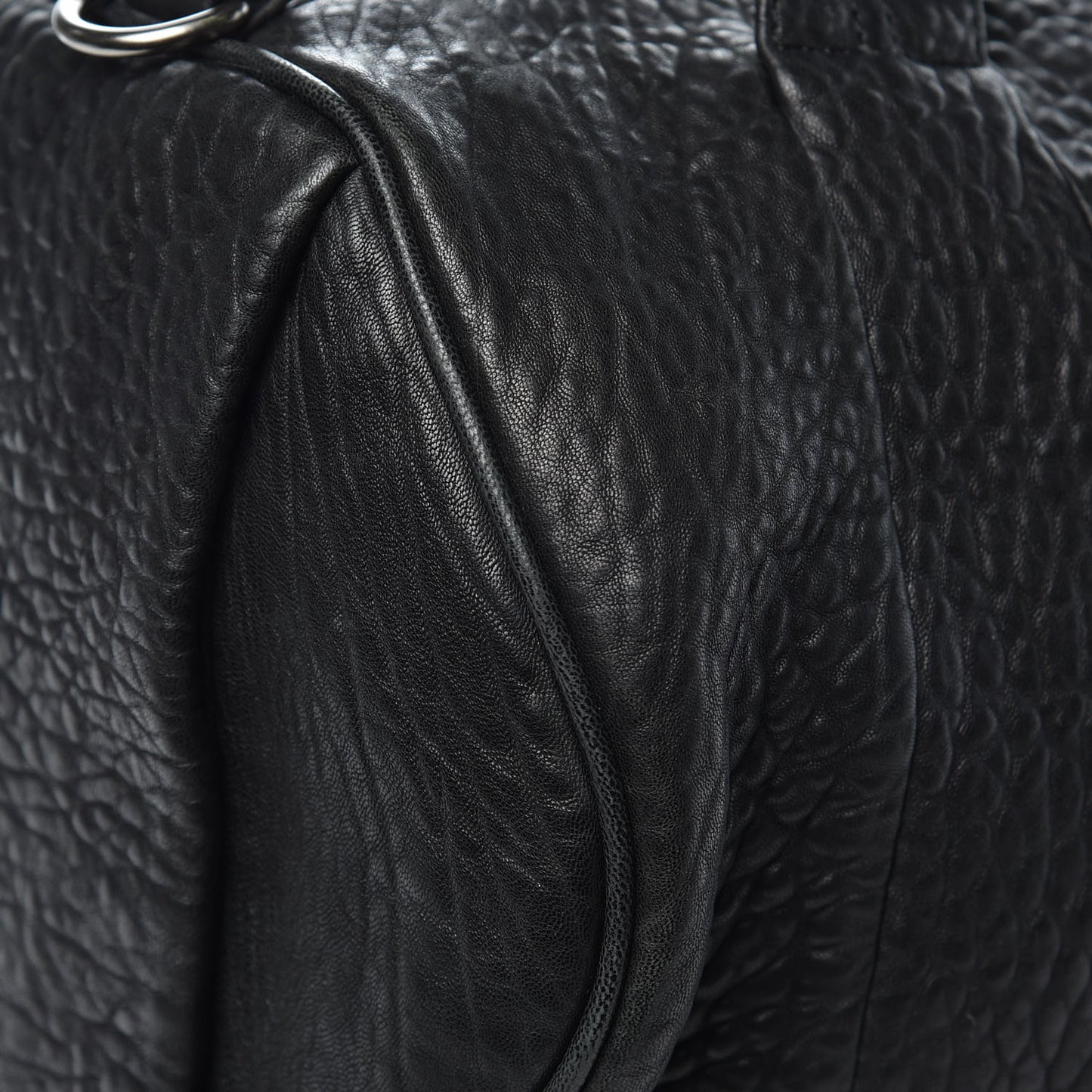 Pebbled Lambskin Rocco Black Nickel Hardware