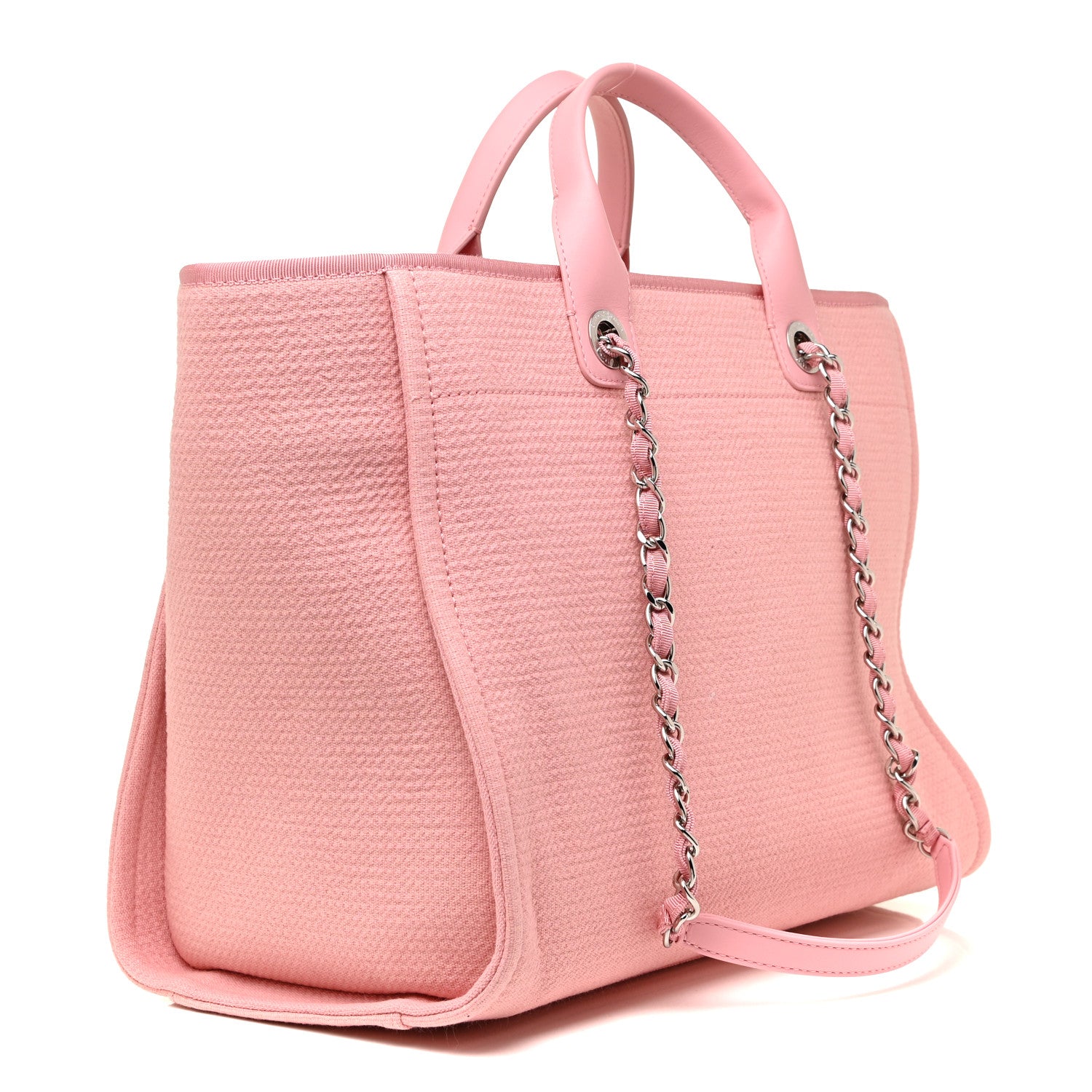 Chanel Mixed Fibers Medium Deauville Tote Pink 3 of 10