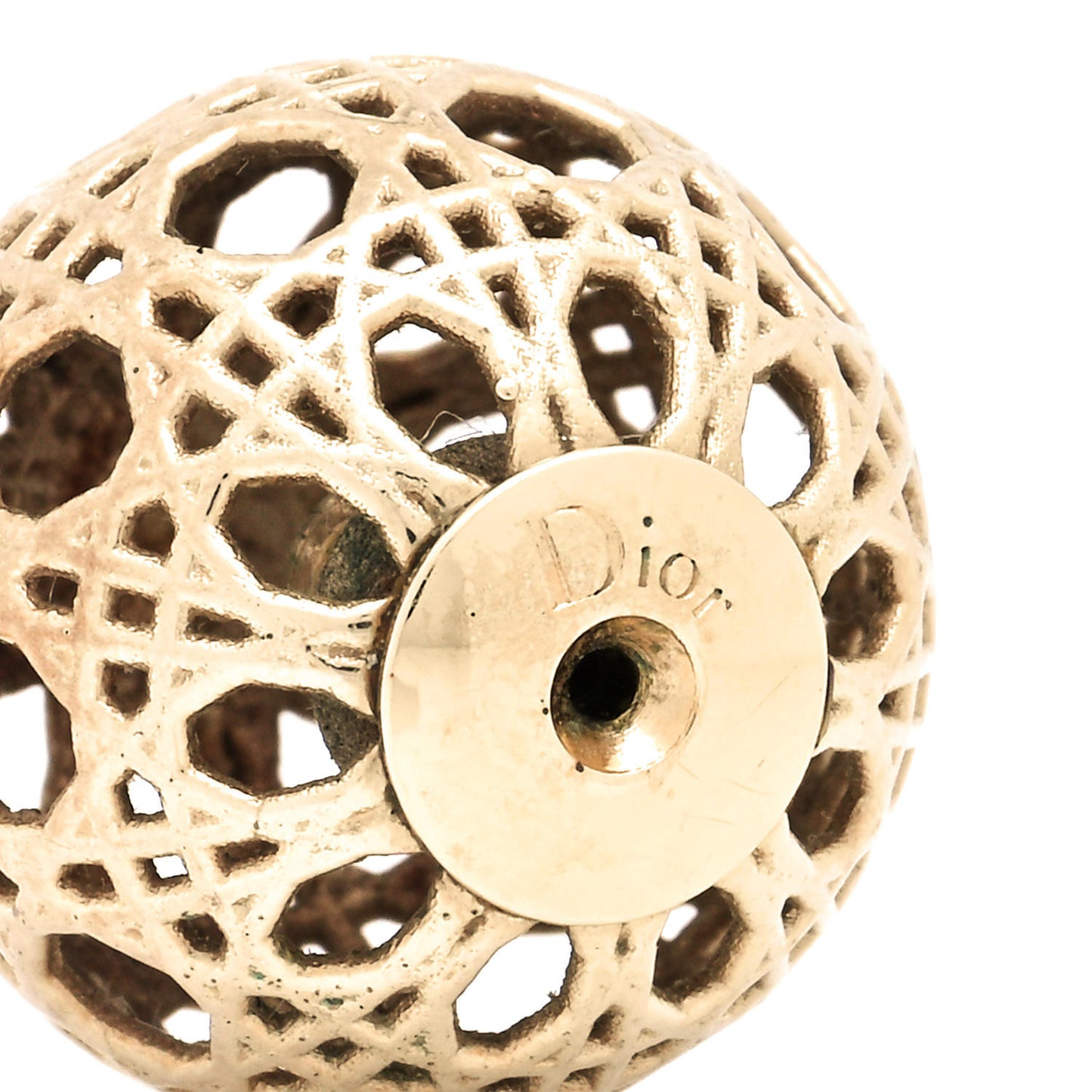 Cannage Mise En Dior Tribal Earrings Gold