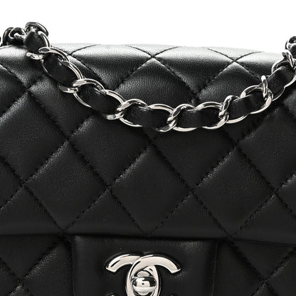 Chanel Lambskin Quilted Mini Rectangular Flap Black 8 of 11