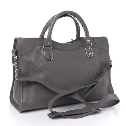 Balenciaga Chevre Silver Metallic Edge Hardware City Gris Acier 4 of 11