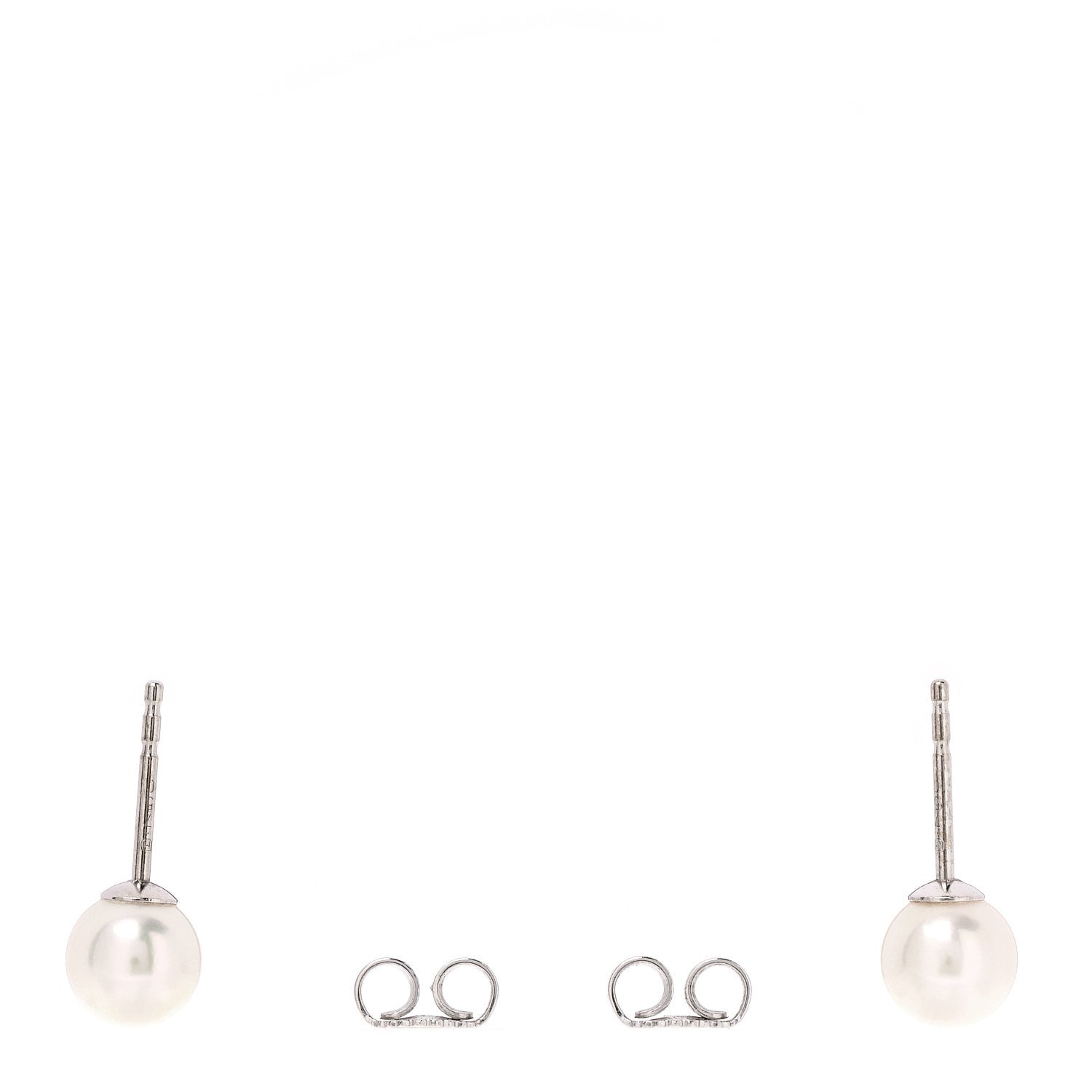 Mikimoto 18K White Gold Akoya Cultured Pearl 6mm Stud Earrings 3 of 6