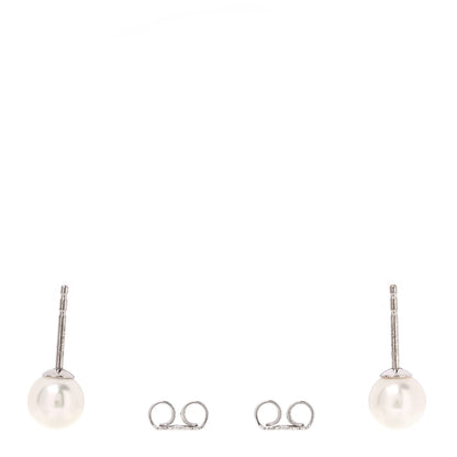 Mikimoto 18K White Gold Akoya Cultured Pearl 6mm Stud Earrings 3 of 6