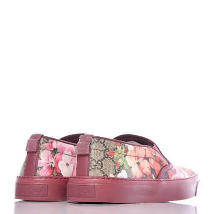 Gucci GG Supreme Monogram Blooms Womens Slip On Sneakers 37 Beige Multicolor Dry Rose 4 of 9