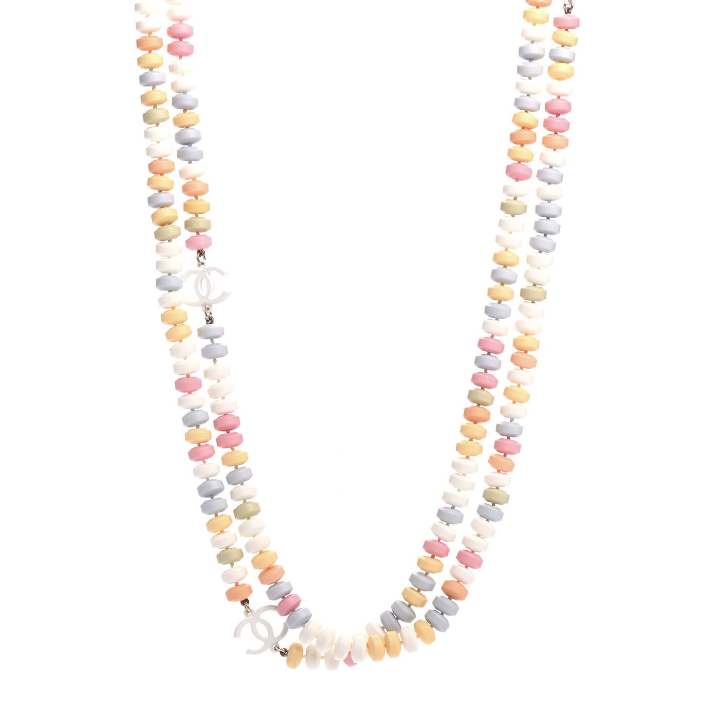 Candy CC Double Strand Necklace Multicolor