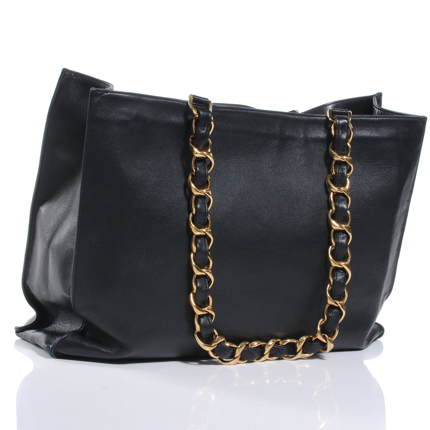 Lambskin Jumbo Shoulder Bag Black