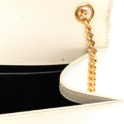 Saint Laurent Grain De Poudre Medium Classic Monogram Kate Satchel Crema Soft 10 of 13