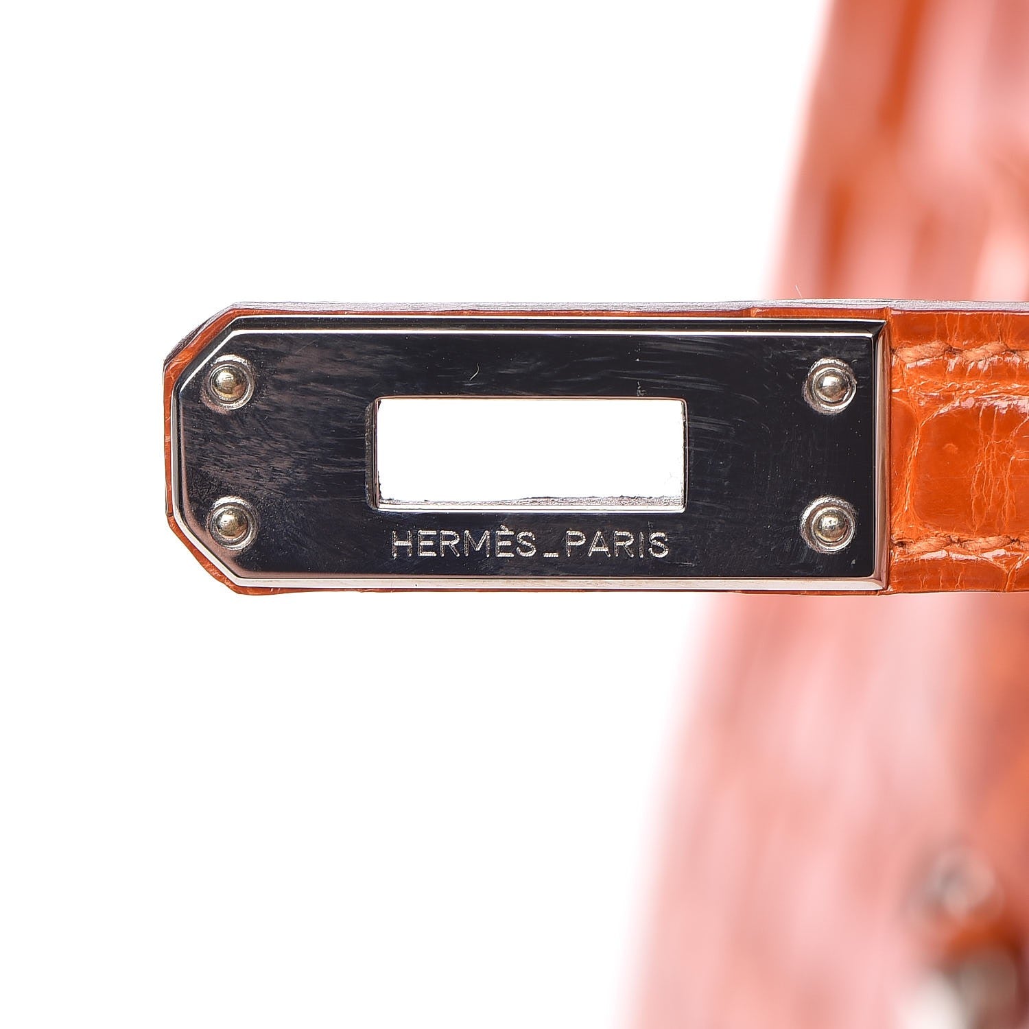 Hermes Shiny Niloticus Crocodile Birkin 25 Orange 22 of 30