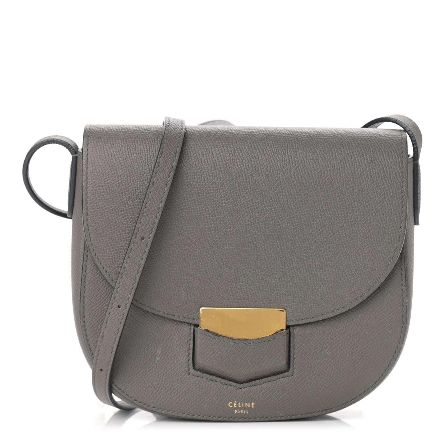 Baby Grained Calfskin Small Trotteur Grey