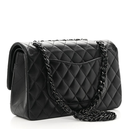 Chanel Lambskin Quilted Medium Double Flap So Black 2 of 18