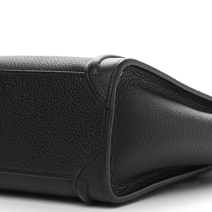 Celine Drummed Calfskin Nano Luggage Black 10 of 10