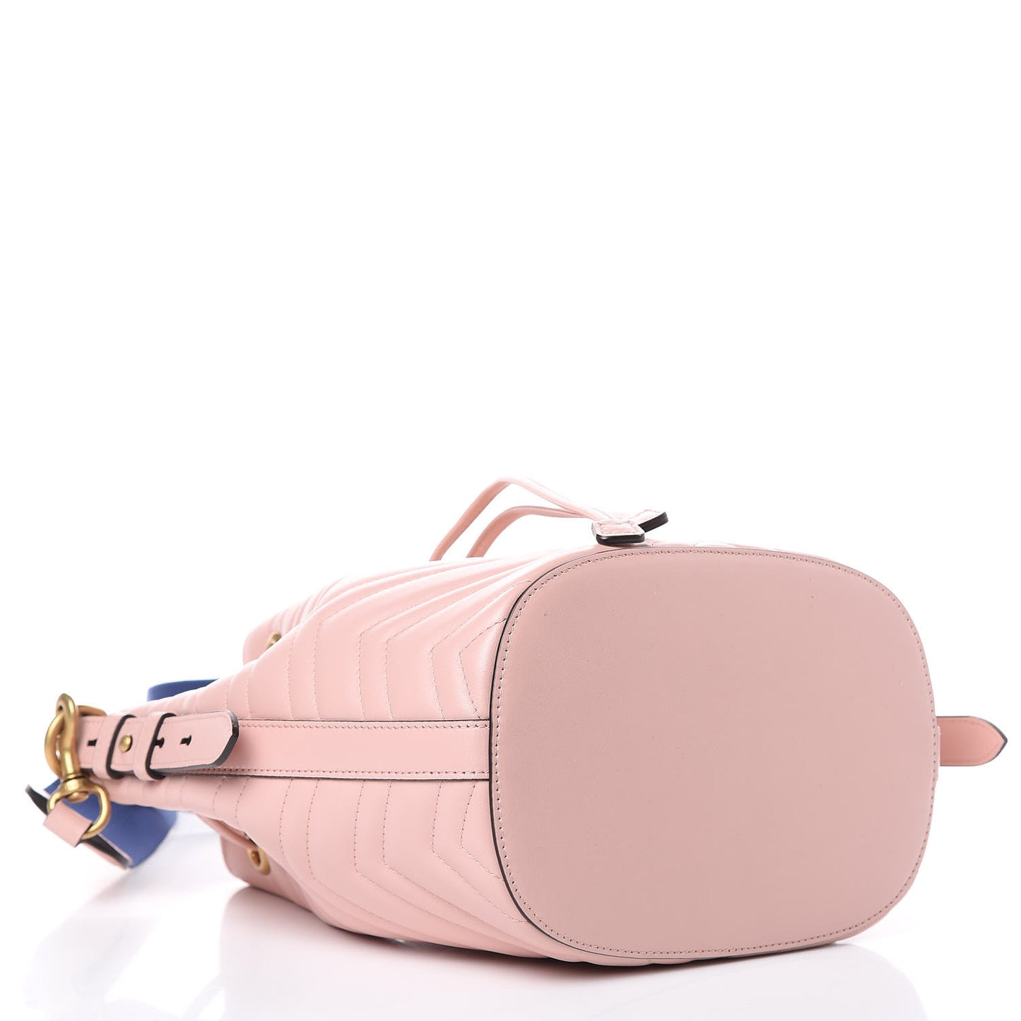 Calfskin Matelasse Sylvie Web GG Marmont Bucket Bag Perfect Pink