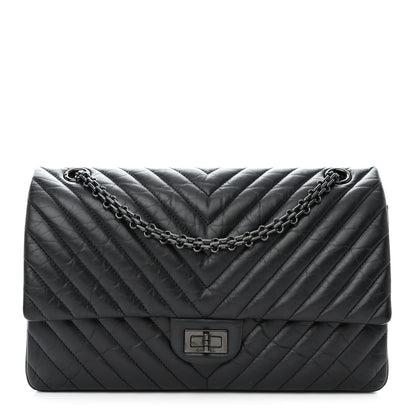 Chanel Aged Calfskin Chevron Quilted 2.55 Reissue 226 So Black 1 of 11
