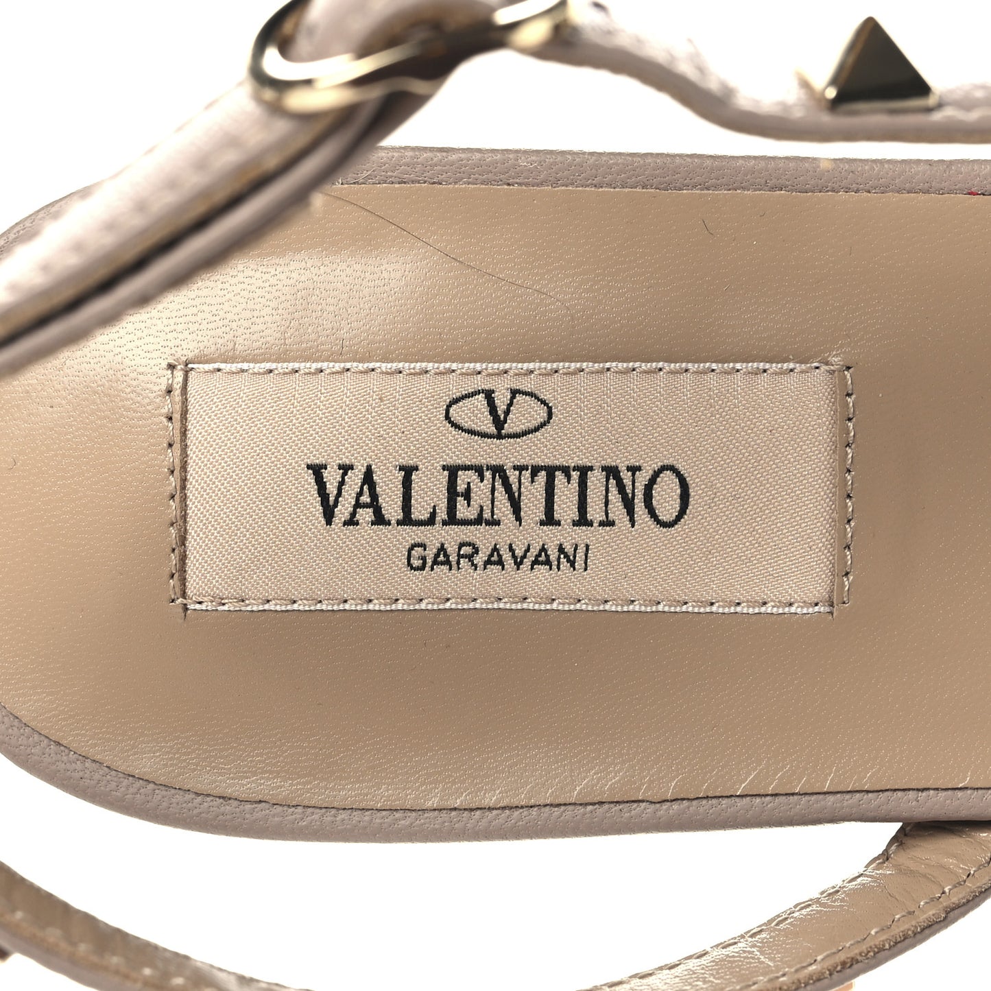 Nappa Rockstud Slingback Flats 38.5 Poudre