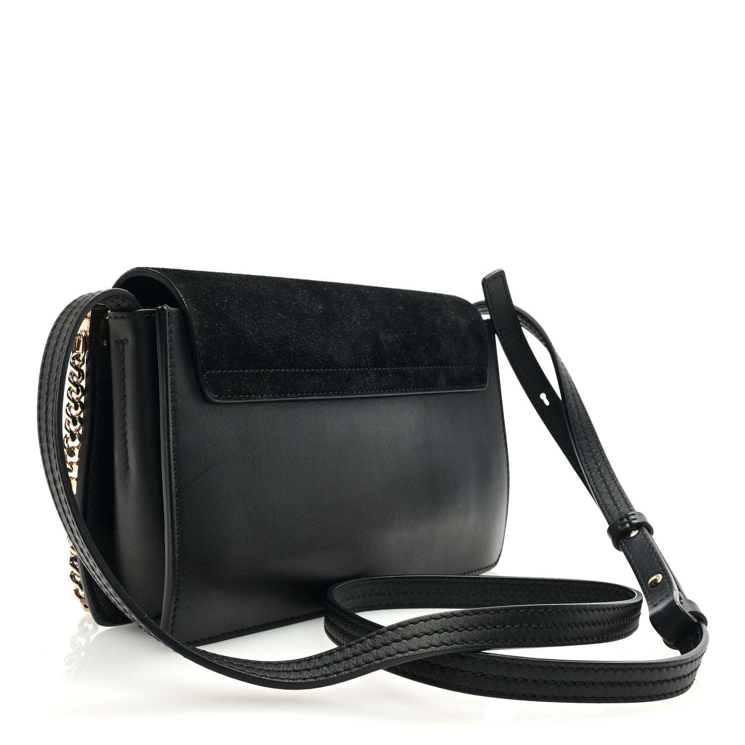 Chloe Suede Calfskin Small Faye Shoulder Bag Black 2 of 8