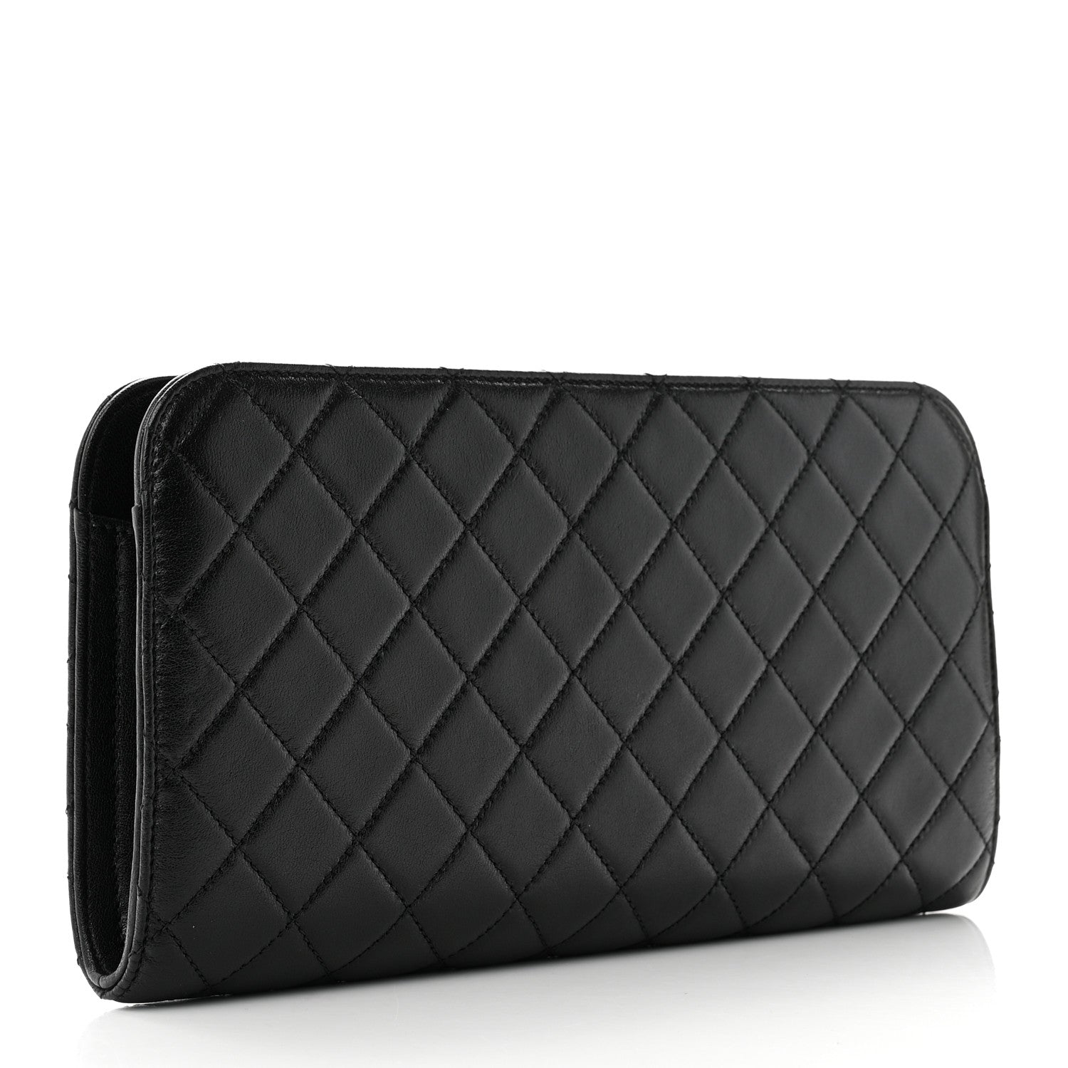 Chanel Lambskin Quilted Coco Midnight Clutch Black 3 of 7