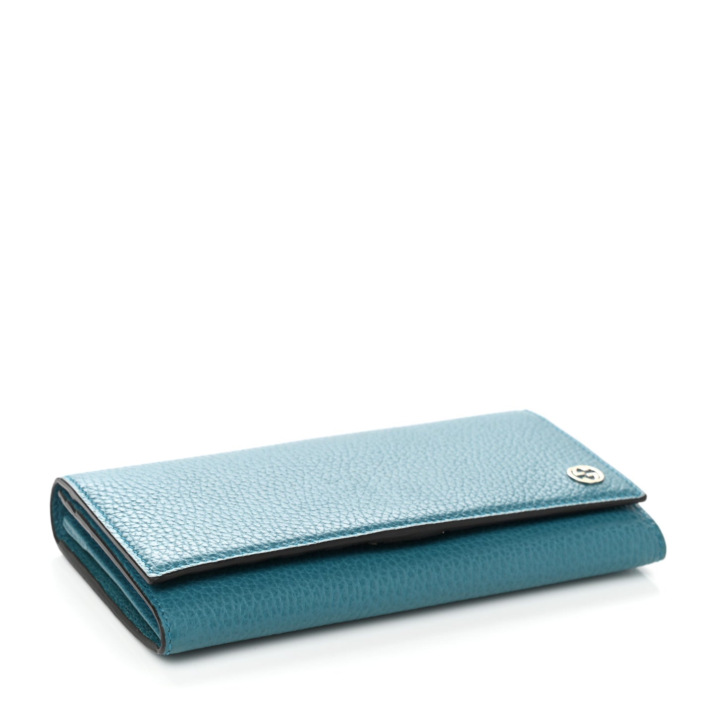 Dollar Calfskin Interlocking G Continental Wallet Deep Cobalt