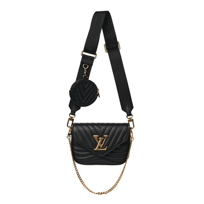 Louis Vuitton Calfskin New Wave Multi Pochette Black 1 of 8